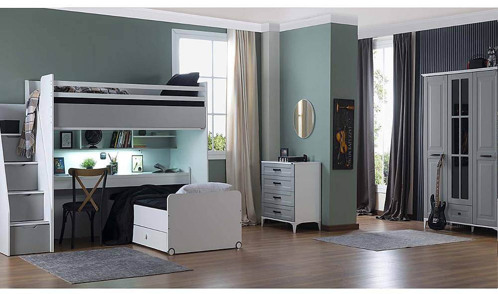 Bolivya Genç Odası - Ranzalı İndirimli Mobilya