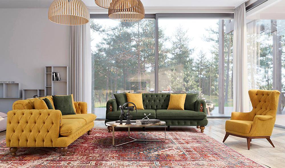 Hisar Chester Koltuk Takımı V2 İndirimli Mobilya