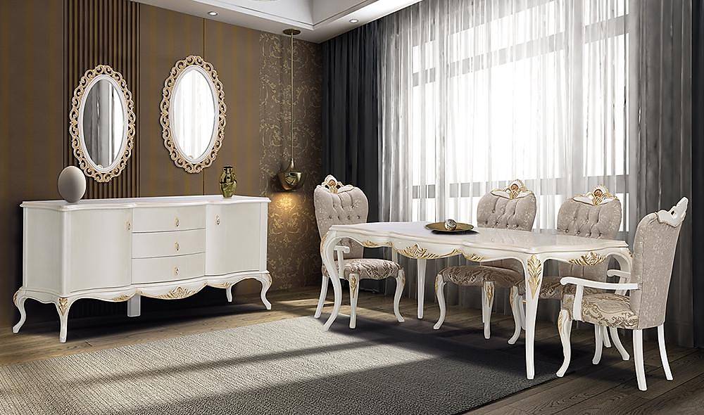 Zühre Klasik Yemek Odası İndirimli Mobilya