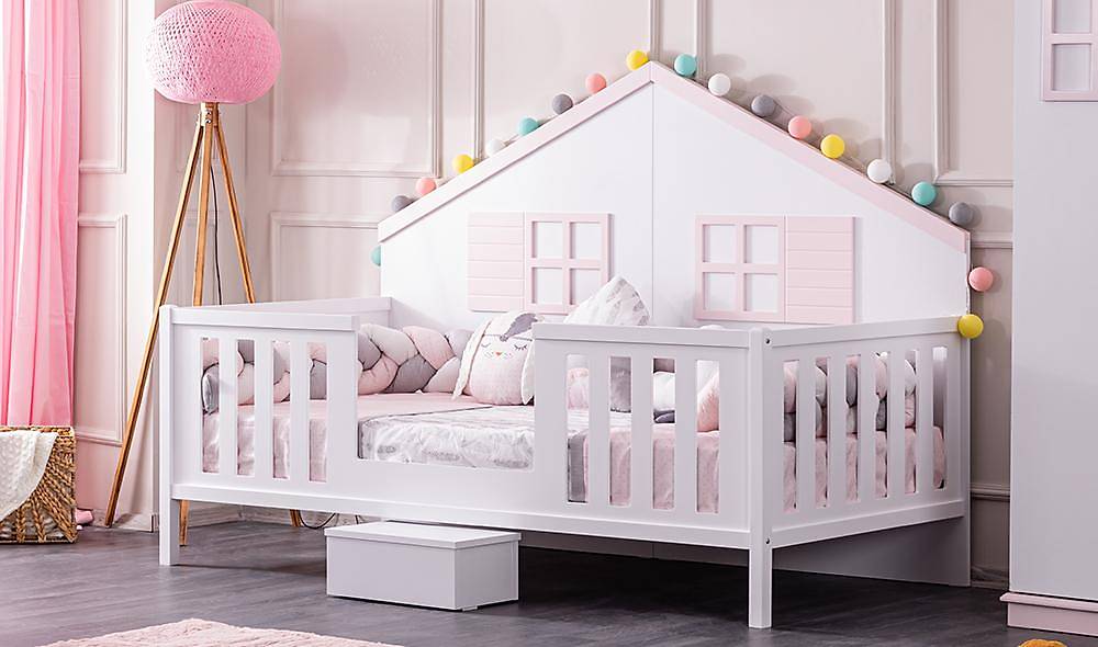 Stars Montessori Karyola Pembe İndirimli Mobilya