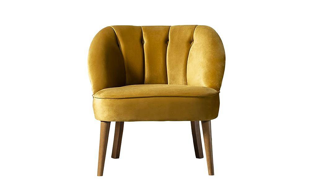 Roselin Sarı Berjer Çay Seti Koltuk