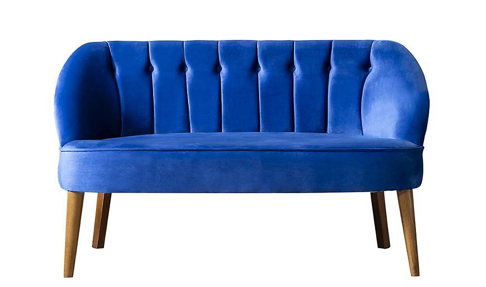 Roselin Mavi İkili Kanepe Çay Seti Koltuk