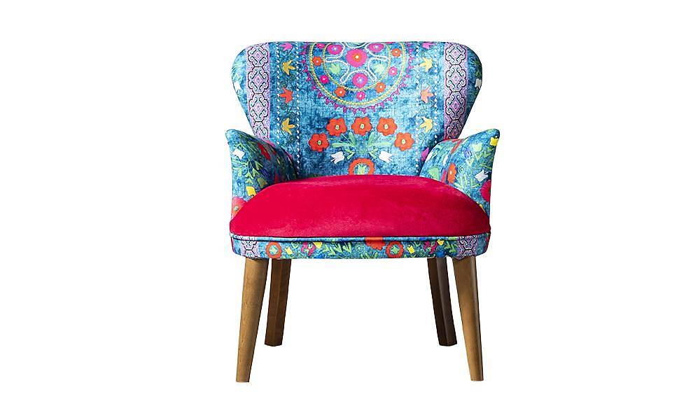 Hawaii Kırmızı Berjer Çay Seti Koltuk