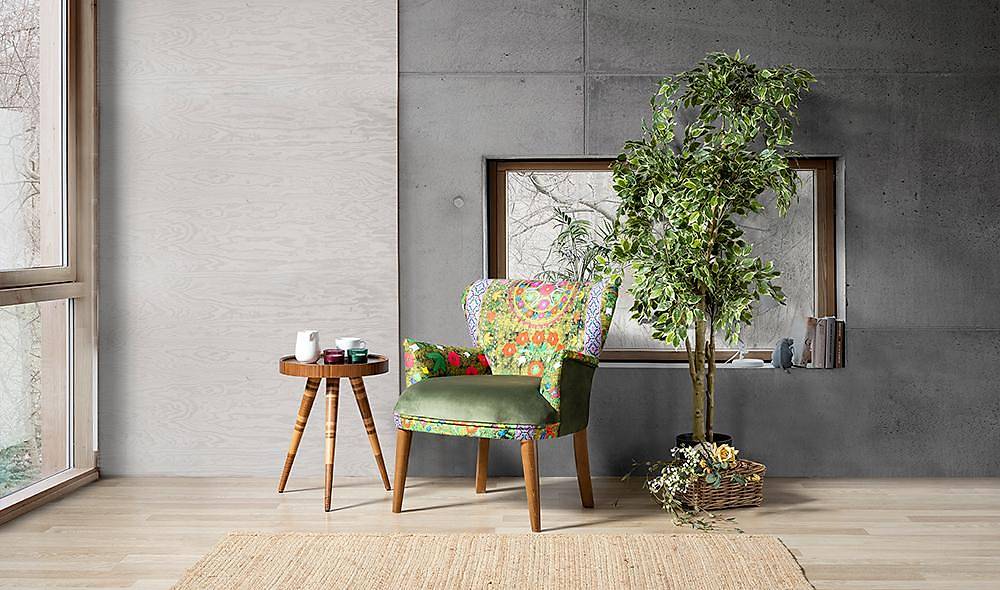 Hawaii Yeşil Berjer Çay Seti Koltuk