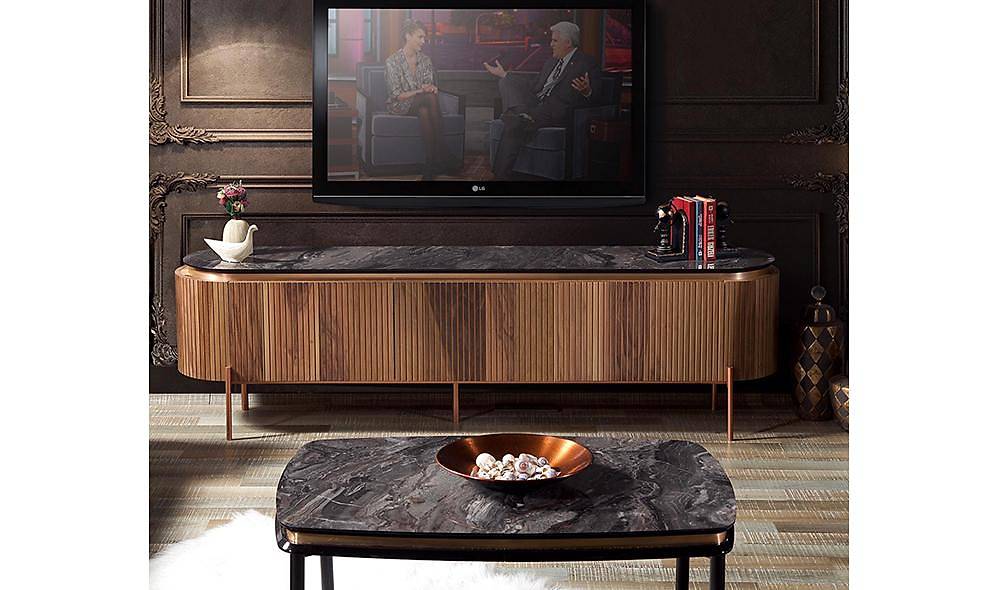 Mood Ceviz Bronz Tv Sehpası İndirimli Mobilya