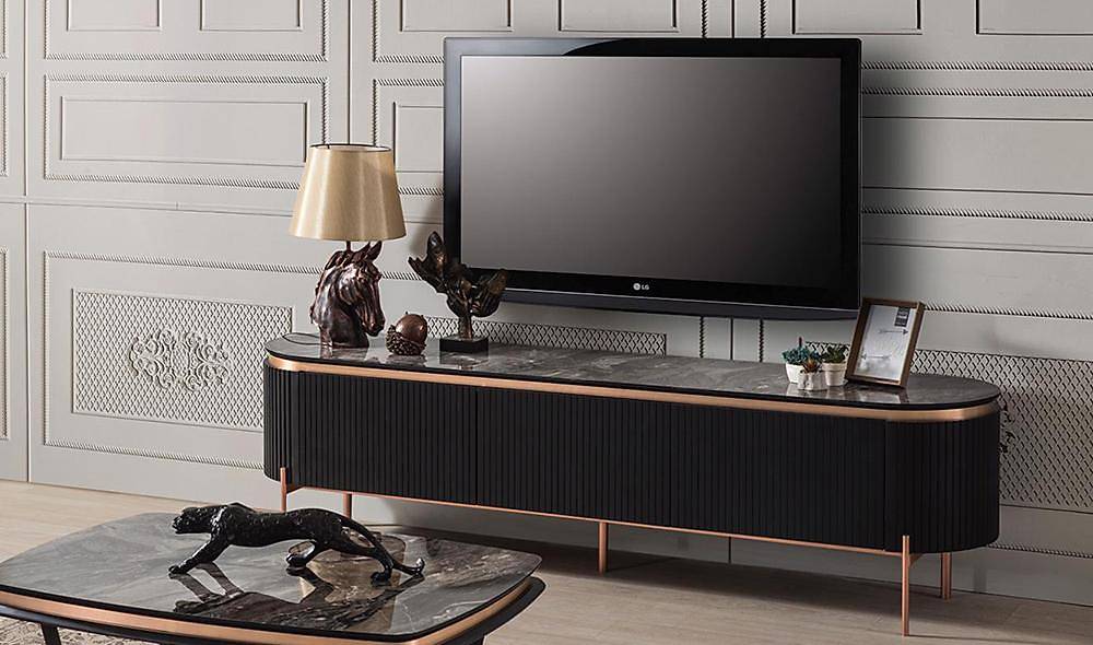 Mood Siyah Bronz Tv Sehpası İndirimli Mobilya