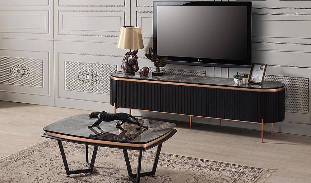 Mood Siyah Bronz Tv Sehpası İndirimli Mobilya