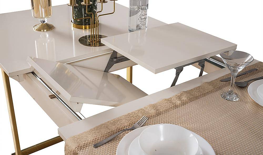 Altunizade Ekru Gold Masa Takımı Yemek Masası Takımı