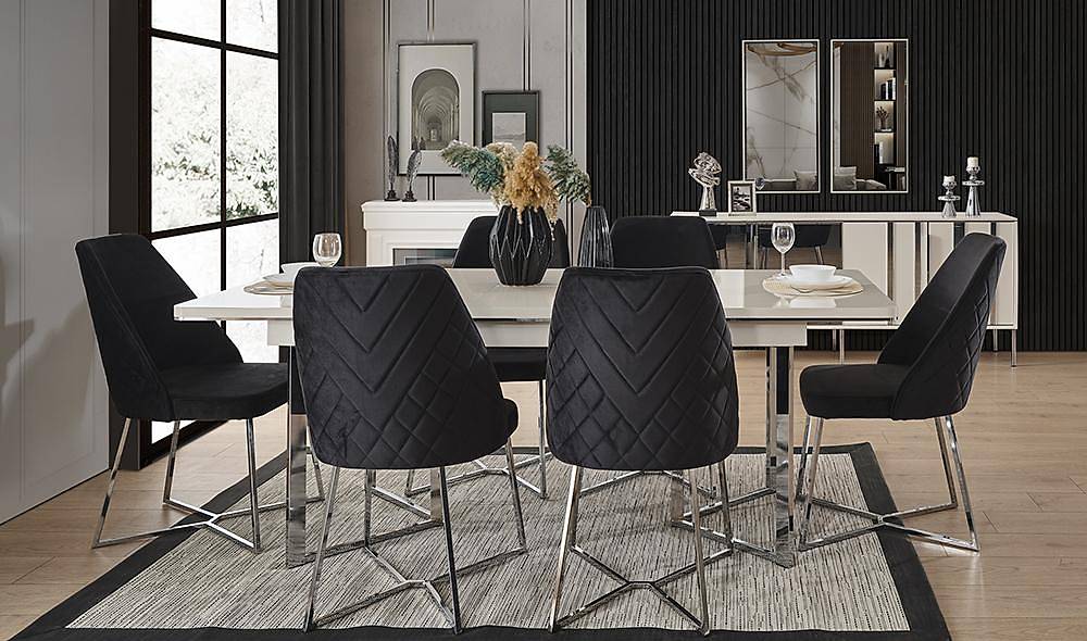 Akustik Beyaz Yemek Masası Takımı Yemek Masası Takımı