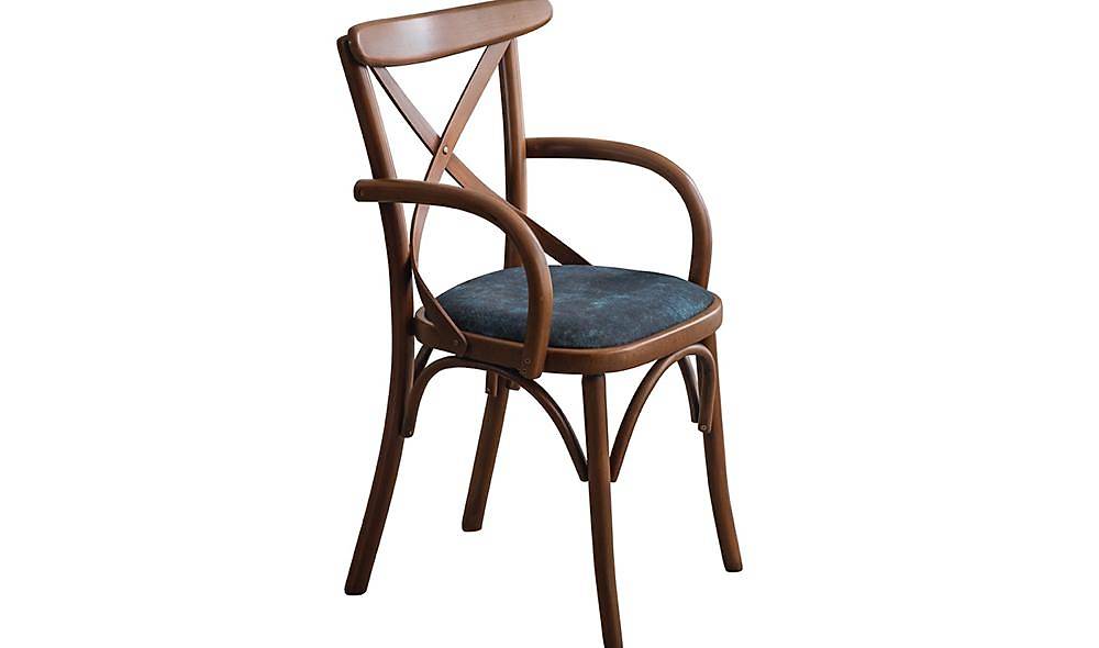 Alara Koyu Mavi - Ceviz Masa Takımı Yemek Masası Takımı