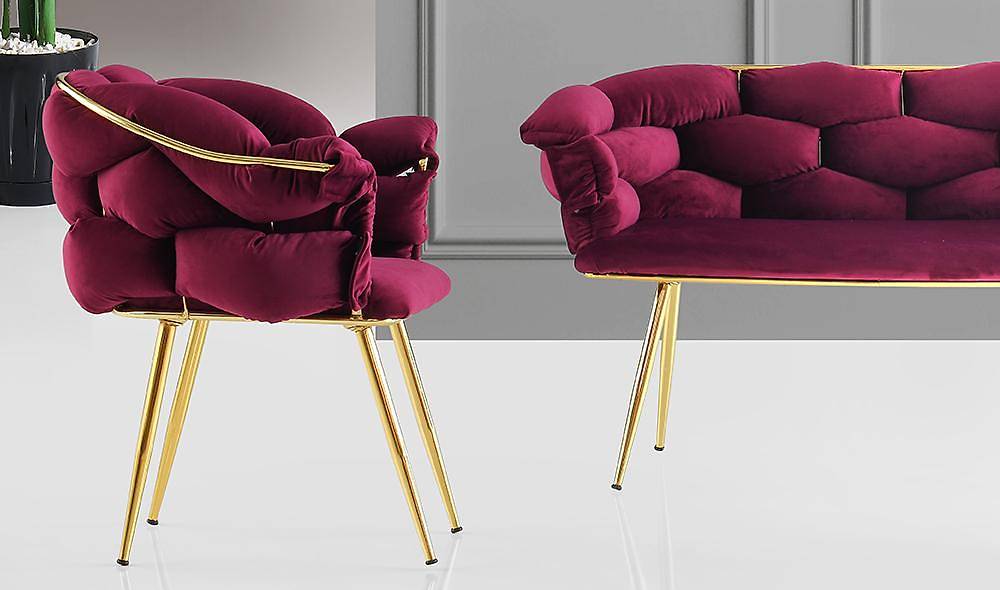 Balon Mor Çay Seti Koltuk Çay Seti Koltuk