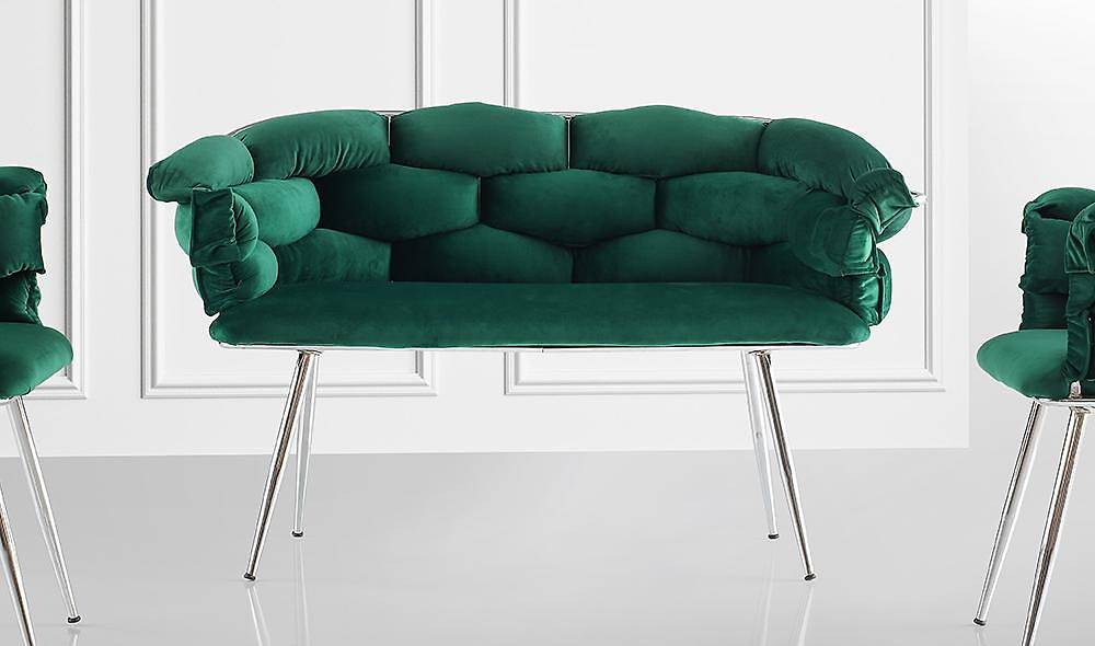 Balon Yeşil Çay Seti Koltuk Çay Seti Koltuk