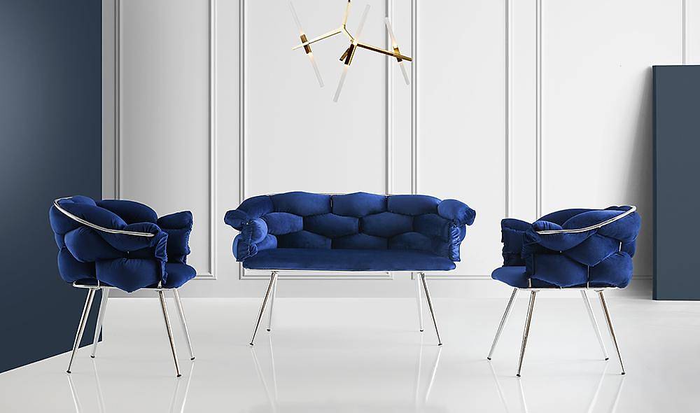 Balon Mavi Çay Seti Koltuk Çay Seti Koltuk