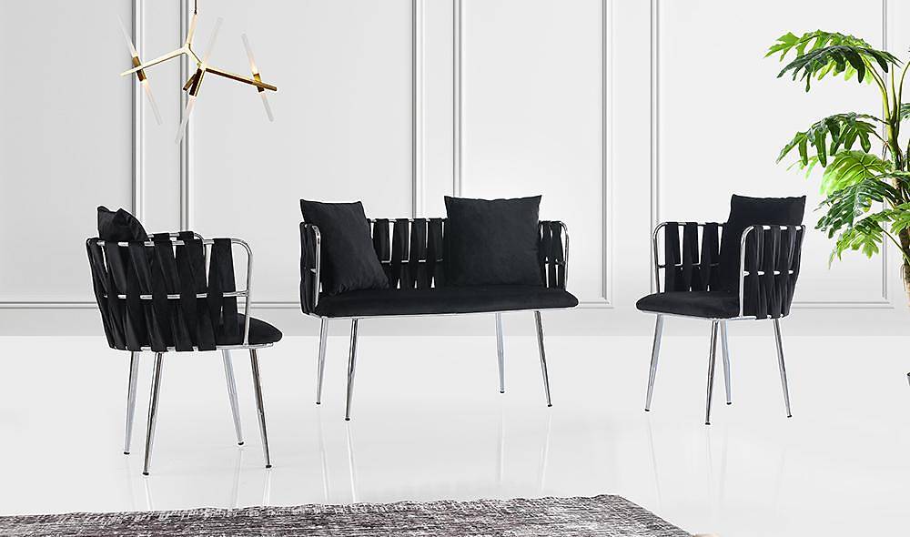 Çınar Siyah Çay Seti Koltuk Çay Seti Koltuk