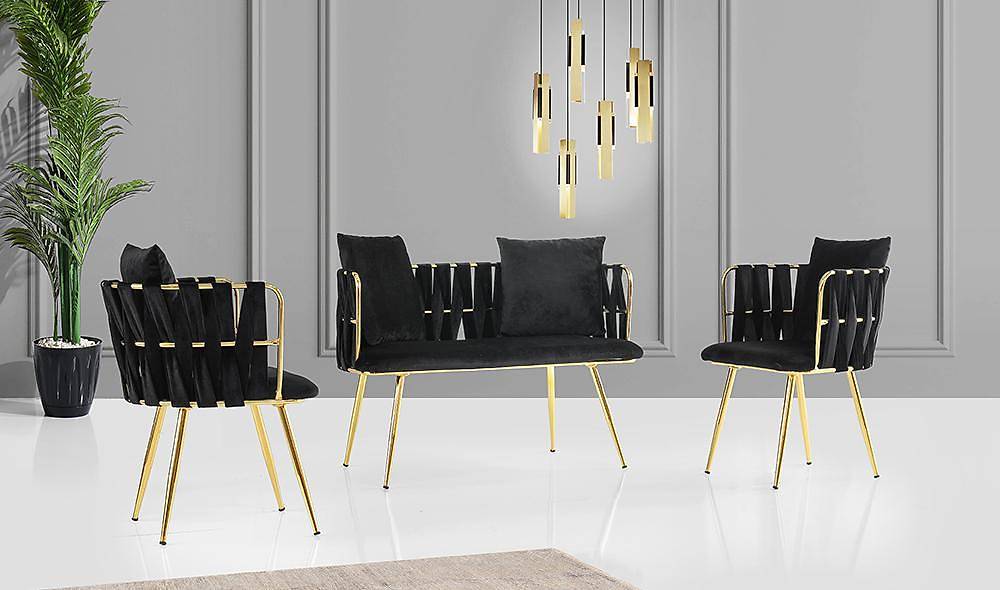 Çınar Siyah Çay Seti Koltuk V2 Çay Seti Koltuk