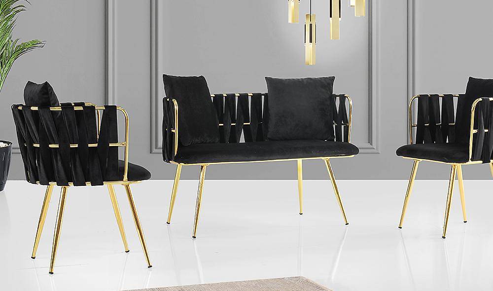 Çınar Siyah Çay Seti Koltuk V2 Çay Seti Koltuk