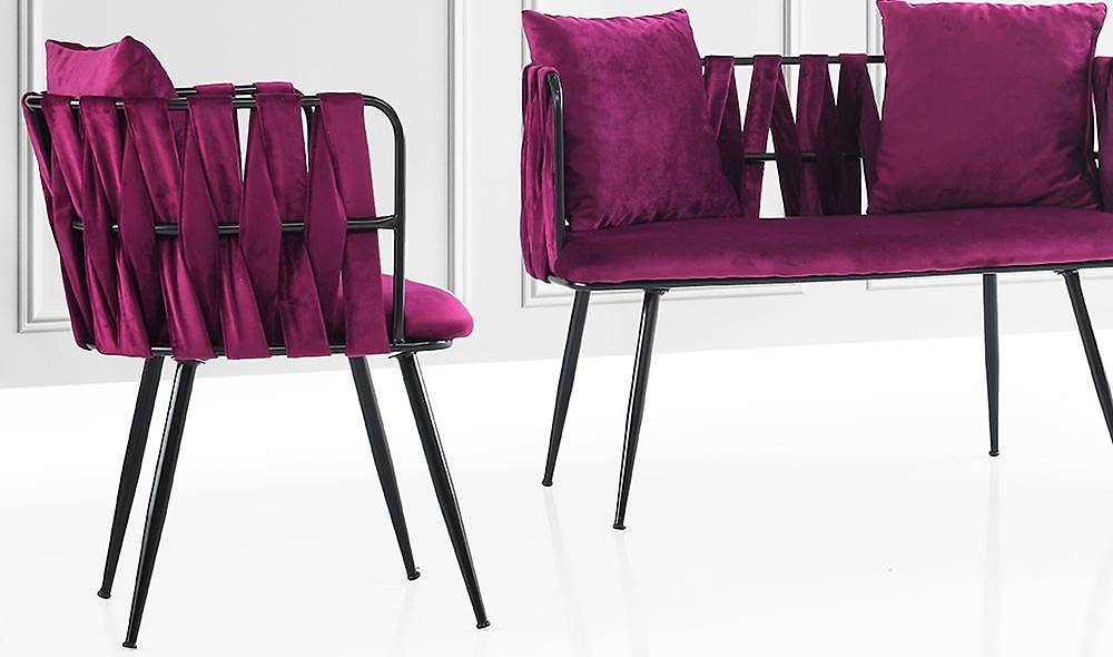 Çınar Mor Çay Seti Koltuk Çay Seti Koltuk