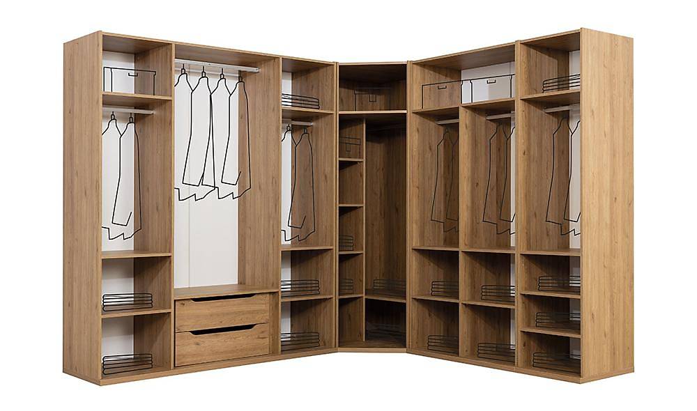 Pena Bazalı Yatak Odası - Köşe Dolaplı Giyinme Odası