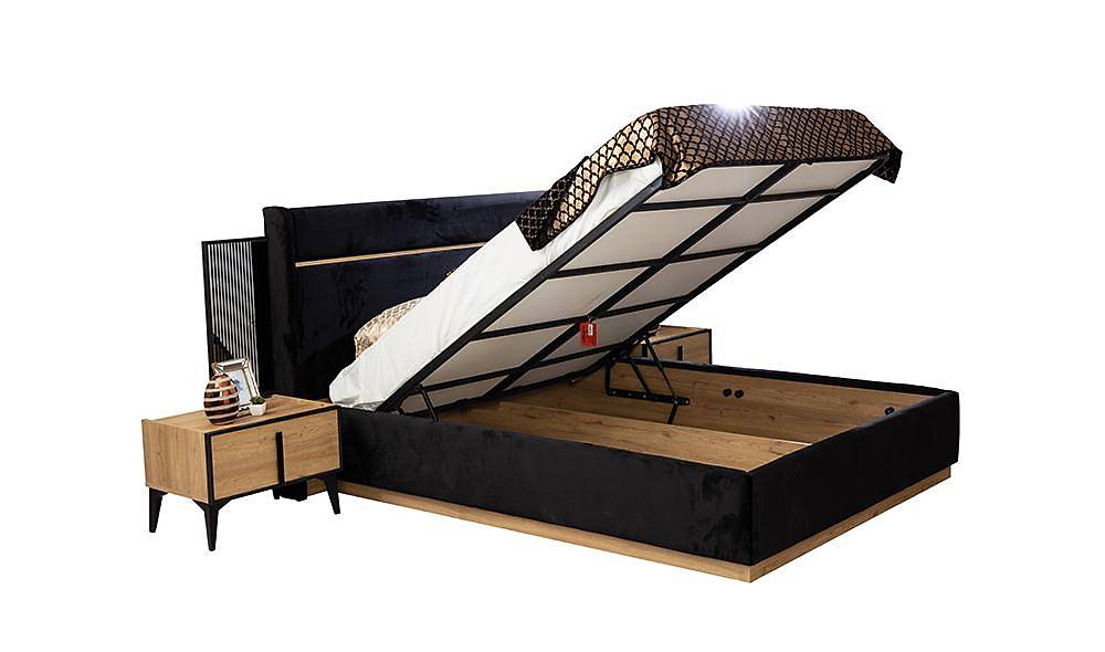 Pena Bazalı Yatak Odası - Köşe Dolaplı Giyinme Odası