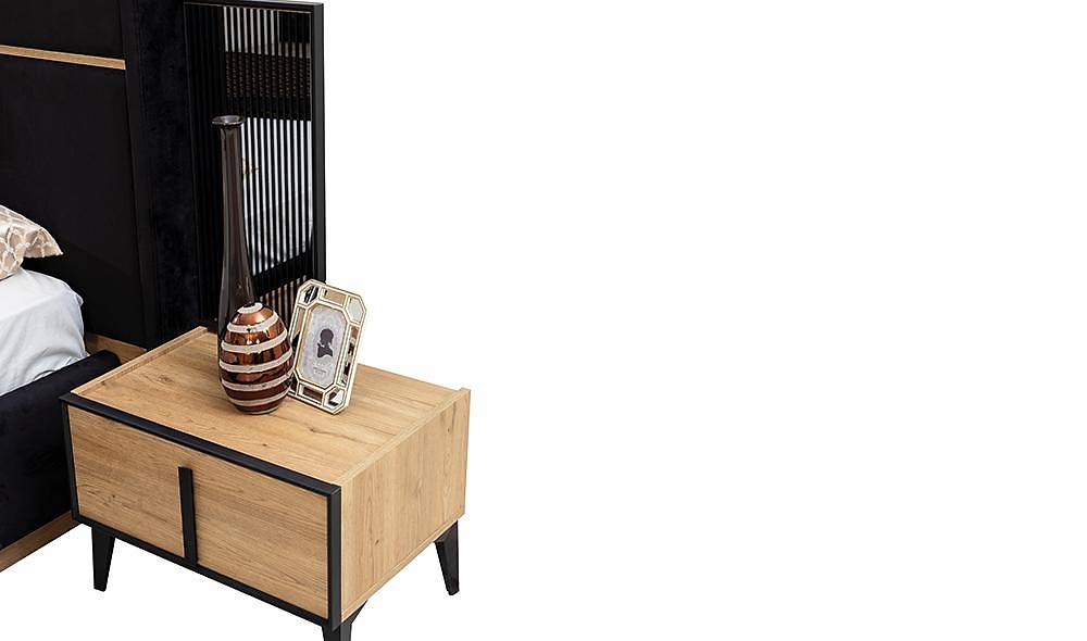 Pena Bazalı Yatak Odası - Köşe Dolaplı Giyinme Odası