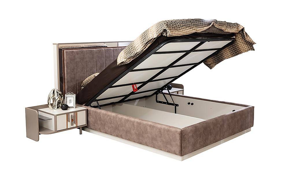 Valdes Bazalı Yatak Odası - Köşe Dolaplı Giyinme Odası