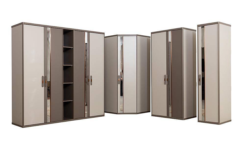 Valdes Bazalı Yatak Odası - Köşe Dolaplı Giyinme Odası