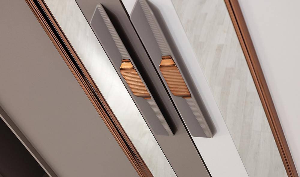 Valdes Bazalı Yatak Odası - Köşe Dolaplı Giyinme Odası