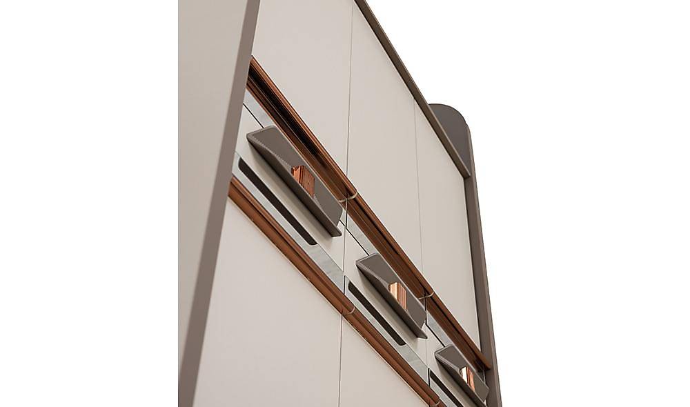 Valdes Bazalı Yatak Odası - Köşe Dolaplı Giyinme Odası