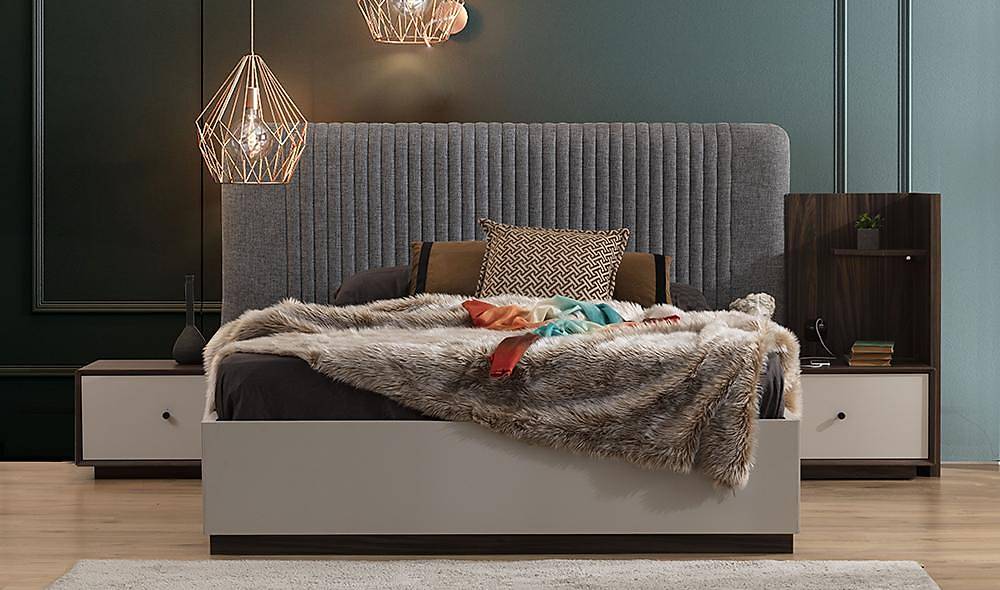 Martha Bazalı Yatak Odası - Köşe Dolaplı Giyinme Odası