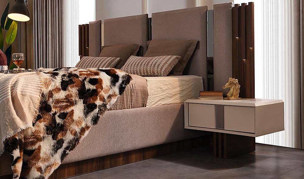 Felipe Bazalı Yatak Odası - Köşe Dolaplı Giyinme Odası