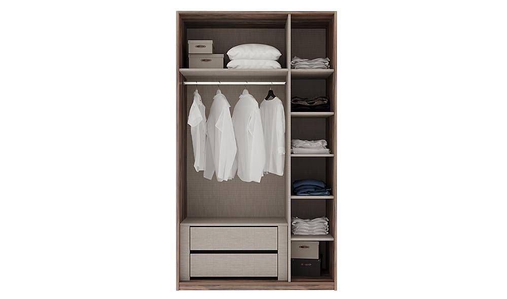 Çizgi Yatak Odası - Ceviz Modern Yatak Odası