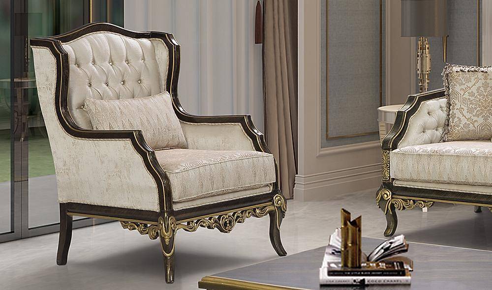 Siyah İnci Klasik Koltuk Takımı İndirimli Mobilya