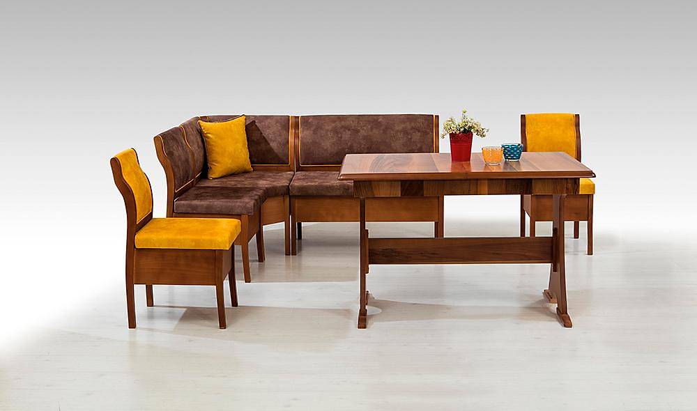 Aras Mutfak Köşe Takımı - Kahve Mutfak Köşe Takımları