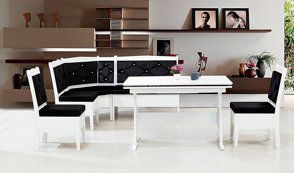 Avangarde Mutfak Köşe Takımı - Beyaz Mutfak Köşe Takımları