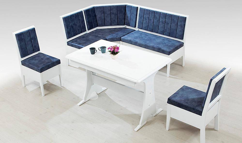 Riva Mutfak Köşe Takımı Beyaz - Gri Mutfak Köşe Takımları