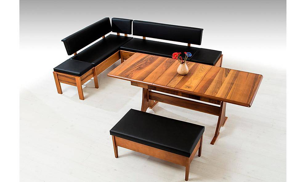 1010 Mutfak Köşe Takımı - Ceviz Mutfak Köşe Takımları