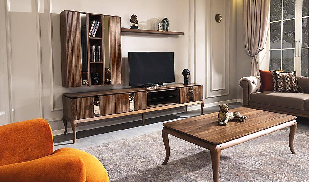 Berlin Ahşap Tv Ünitesi İndirimli Mobilya