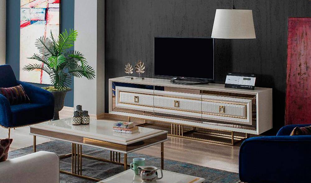 Işıltı Luxury Ekru Tv SehpasıAvangarde TV Ünitesi