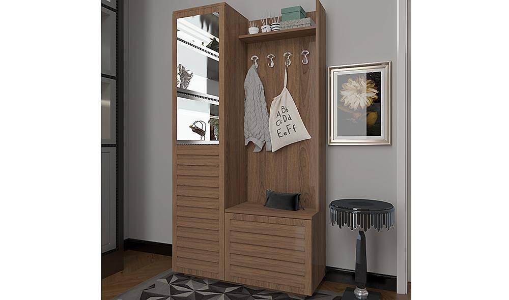 Fulya Ceviz Portmanto Vestiyer Portmanto