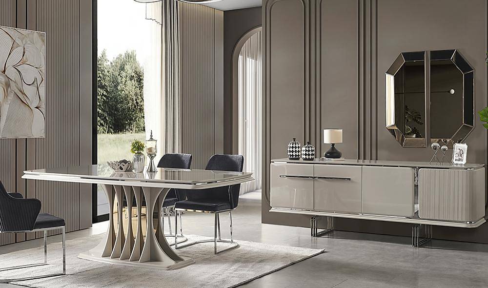 Farya Gri Yemek Odası Yemek Odası