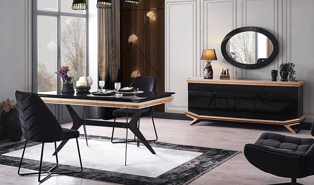 Larina Siyah Yemek Odası Yemek Odası