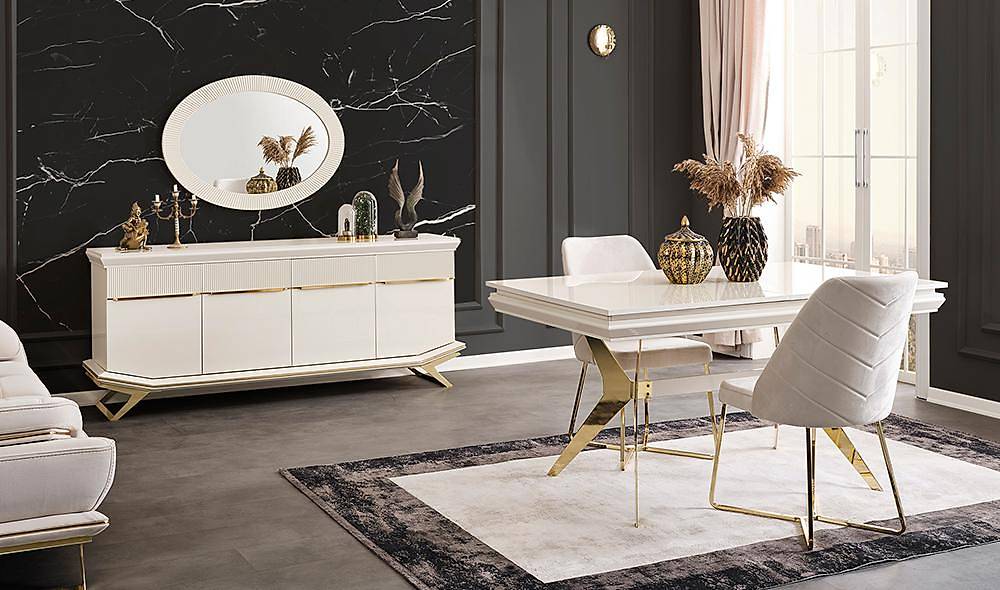 Clara Ekru Gold Yemek Odası Yemek Odası