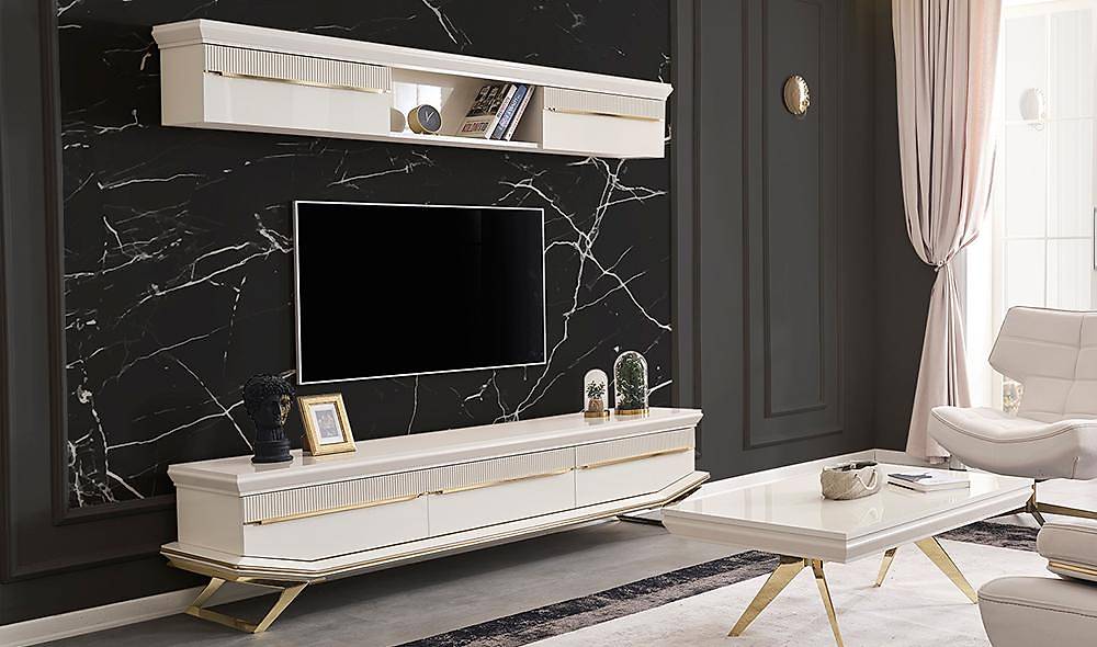 Clara Ekru Gold Tv Ünitesi