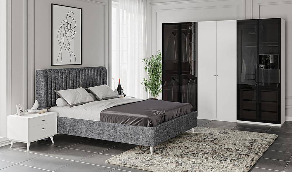 Carmine Beyaz 6 Kapılı Yatak Odası Yatak Odası