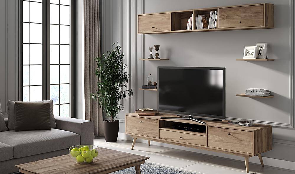 Carmine Ceviz Tv Ünitesi TV Ünitesi