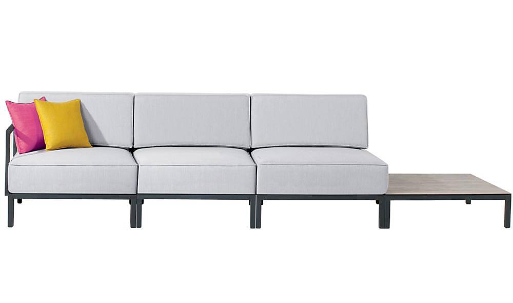 Slim Üçlü Modüler Bahçe Koltuğu Bahçe Mobilyası