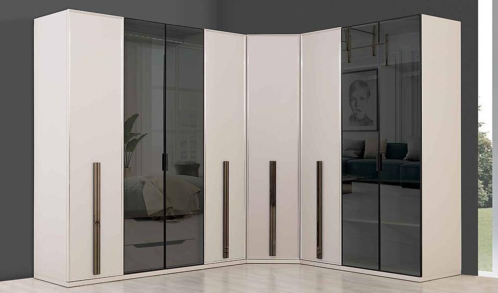 Sarmaşık Köşe Gardolap Kapaklı Gardırop