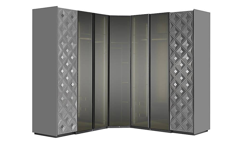 Nepal Luxury Köşe Gardolap Kapaklı Gardırop