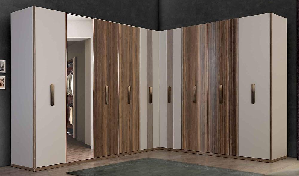 Paradise Köşe Gardolap Kapaklı Gardırop