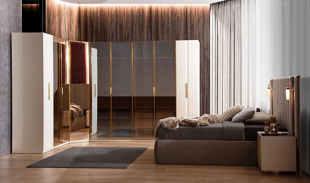 Minar Bazalı Köşe Yatak Odası Yatak Odası